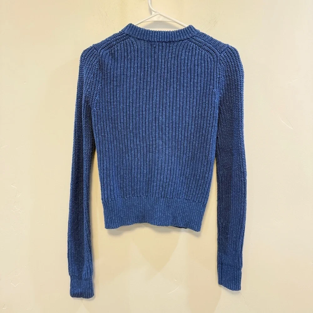 MADEWELL | Textural-Knit Cardigan Sweater hermitage blue - Picture 7 of 9